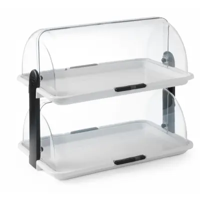 Vitrina za hrano z dvojnim pokrovom RollTop - Hendi 871713
