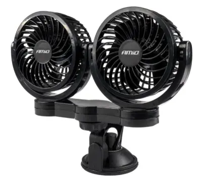 DVOJNI AVTO VENTILATOR 4" 24V Z PRISESKOM