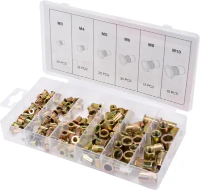 KOVIČNE MATICE YATO STEEL set 150 kos. M3-M10
