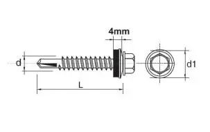 IMPAX VIJAK SAMOVRTALNI Z EPDM POCINKANO 5,5*75MM #5MM