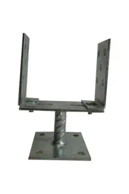 NASTAVLJIV PODNOŽJE ZA POL 0-165MM KVADRAT, RUMENA POCINKA