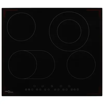 vidaXL Keramična kuhalna plošča s 4 gorilniki na dotik 6600 W