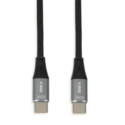I-BOX KABEL USB TYPE-C 60W 2M PD/QC ČRN