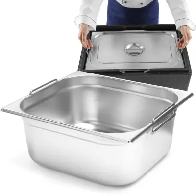Gostinska posoda GN 1/2 z izvlečnimi ročaji 325x265x150mm 9,5L Hendi 817346