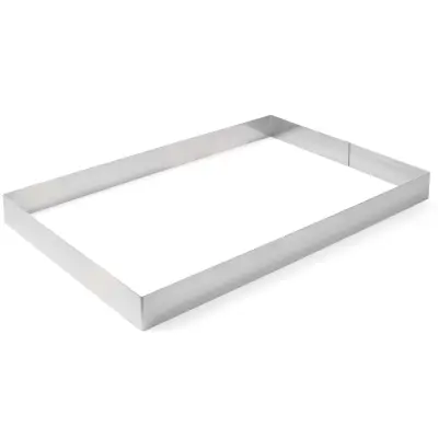 Pravokotni pekovski slaščičarski rob iz nerjavečega jekla 385x285x50mm Hendi 512418