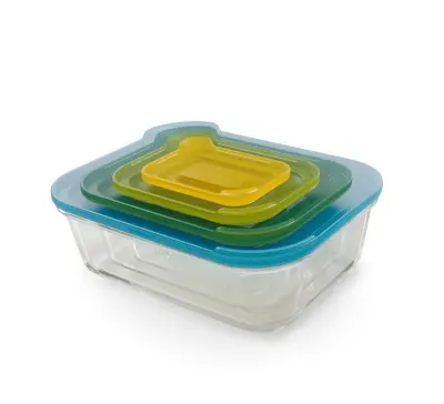JJ-Set 4 steklenih posod Nest Glass, mu