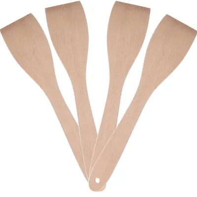Lesena kuhinjska lopatka za cvrtje, dolžina 300 mm - SET 4 kos. - HENDI 525142