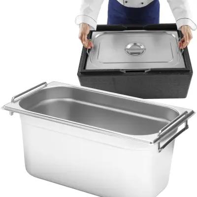 Catering posoda GN 1/3 z izvlečnimi ročaji 325x176x200mm 7.8L Hendi 817452