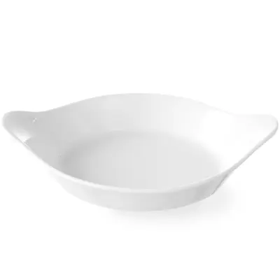 Okrogel pekač z ročaji 185x152mm krem porcelan - Hendi 785904