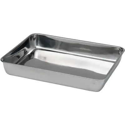 Posoda za pladenj za meso in hrano iz kromiranega jekla 260x200x40mm - Hendi 508107