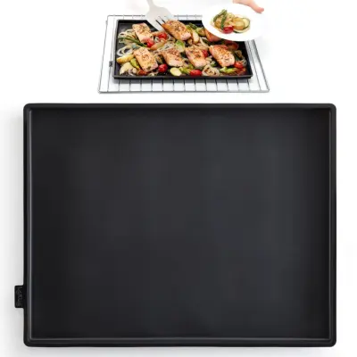 Nelepljiva silikonska podloga za peko 400 x 300 mm črna - Hendi 677018