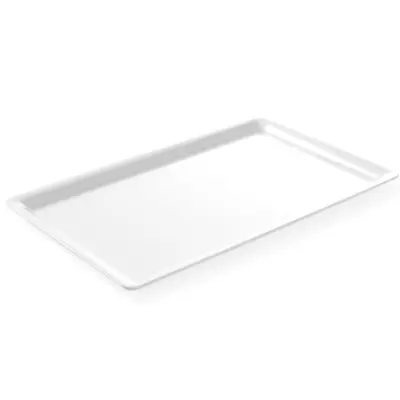 Bife pladenj za hrano iz melamina GN2/3, višina 20 mm, bel - Hendi 566930