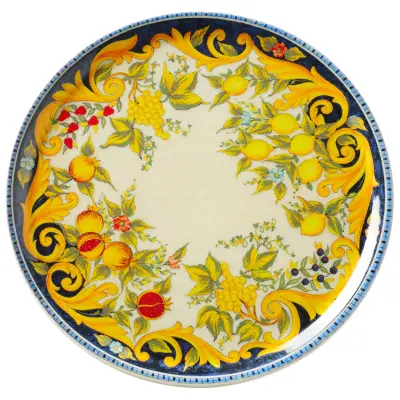Močan porcelanski krožnik za pico Blackboard Napoli premera 33 cm - SET 6 kom.