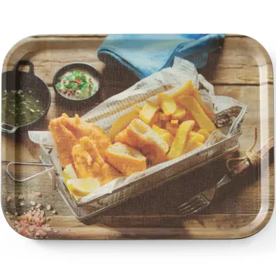 Protizdrsni pladenj za serviranje okusnega ribjega krompirčka 330 x 430 mm - Hendi 508022