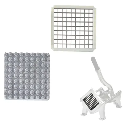 Rešetka s stiskalnico za ročni rezalnik krompirčka 10x10 mm
