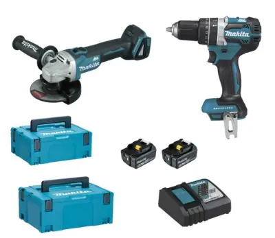 MAKITA SET 18V DLX2210TJ1 (DHP484Z+DGA506Z) 2x5.0Ah