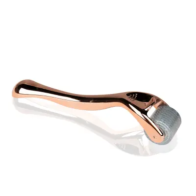 Derma roller za mezoterapijo rose gold 1,5 mm 192 igle iz titana