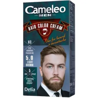 Delia Cameleo moška barva za lase in brado 5.0 svetlo rjava