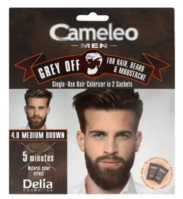 Delia Cameleo moška barva za lase v vrečki 2x15 ml 4.0 Medium Brown