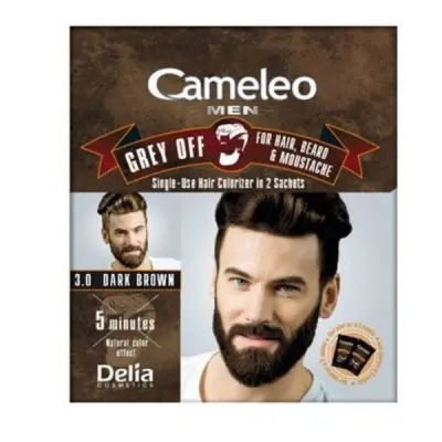 Delia Cameleo moška barva za lase v vrečki 2x15 ml 3.0 Dark Brown