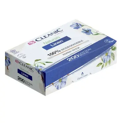 CLEANIC Naturals Linen vatirane palčke 200 kosov