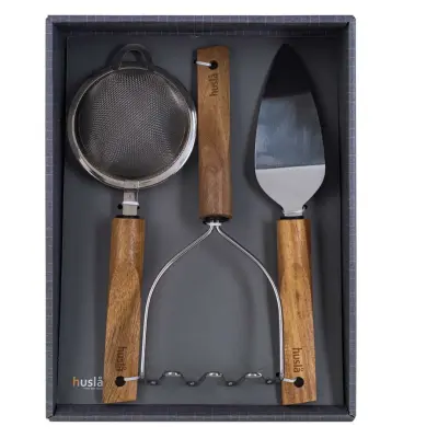 HUSLA SET KUHINJSKIH POSOD LES, 3 ELEMENT