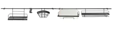 KUHINJSKI OBROČ 16 ELEMENT. ČRNI KINGHOFF KH-1498