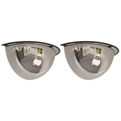 vidaXL Panoramsko prometno ogledalo 2 kosa Ø40 cm akril