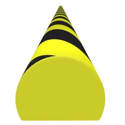 vidaXL Kotna zaščita rumena in črna 4x3x100 cm PU