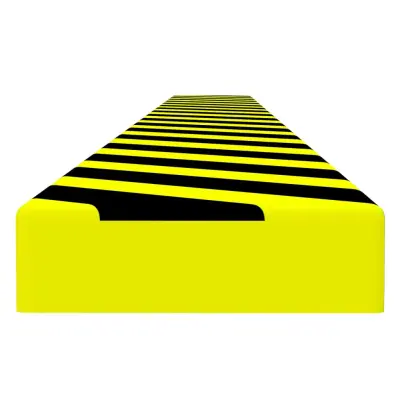 vidaXL Kotna zaščita rumena in črna 6x2x101,5 cm PU