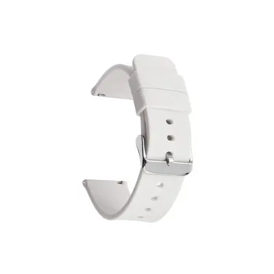 Univerzalni silikonski pašček za uro White 21 mm