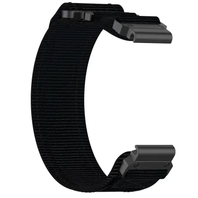 22 mm pas za uro za Garmin Quatix 7 Pro/FeniX/Fenix 6/Fenix 5 velikost M najlon Black