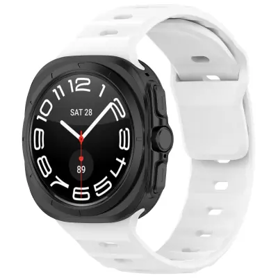 Silikonski pašček za uro Samsung Watch Ultra 47 mm s kvadratno zaponko White