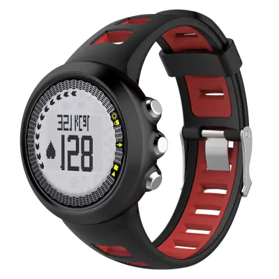 Silikonski pašček za uro Suunto Quest/M1/M2/M4/M5 Black+Red