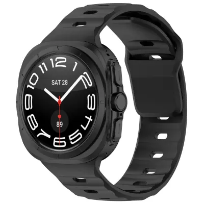 Silikonski pašček za uro Samsung Watch Ultra 47 mm s kvadratno zaponko Black
