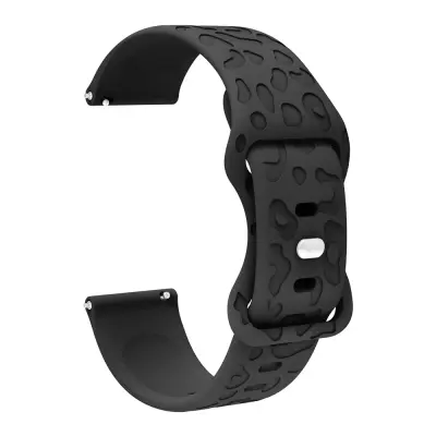 22 mm silikonski pašček za uro, Samsung Gear S3 Classic, Huawei Watch 3, Ticwatch Black