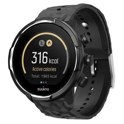 Silikonski pašček za uro Suunto Black  Suunto 24mm
