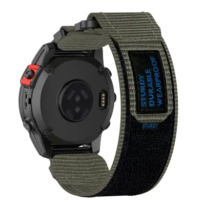 22 mm pas za uro za Garmin Quatix 7 Pro/FeniX/Fenix 6/Fenix 5 velikost M najlon Grey