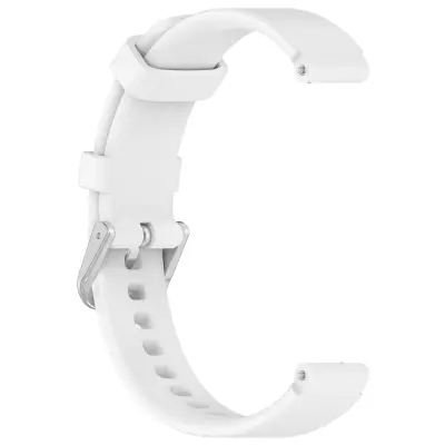 Visokokakovosten silikonski pašček za uro, 12 mm White