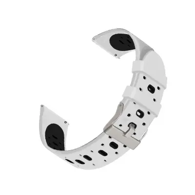 Silikonski pašček za uro za Garmin Venu 2 Plus & Garmin 245, Samsung Galaxy, Huawei Watch Black+White