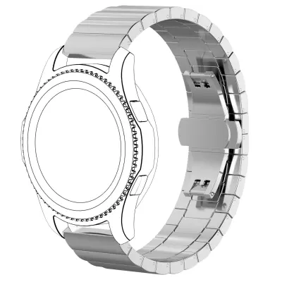 Pašček za uro iz nerjavečega jekla za TicWatch Pro 2021/Pro 3/2 Silver