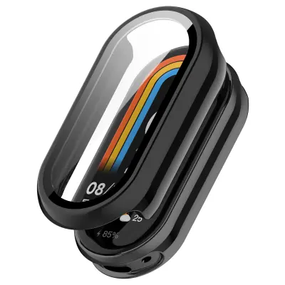 Xiaomi Mi Band 9/9 NFC ovitek z zaščitnim zaslonom iz kaljenega stekla Black