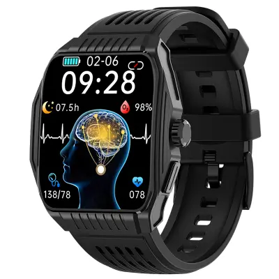 Pametna ura s funkcijo Sleep Aid, EKG, Bluetooth klici Black