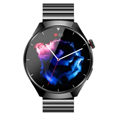 Pametna ura, Bluetooth klic in srčni utrip, krvni tlak in kisik v krvi Black + Black Steel