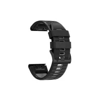 Silikonski pašček za uro Garmin Fenix Series Black+Grey