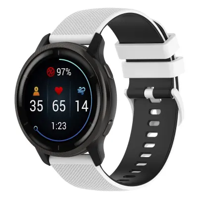 Silikonski pas za uro za Suunto 5 Peak White+Black