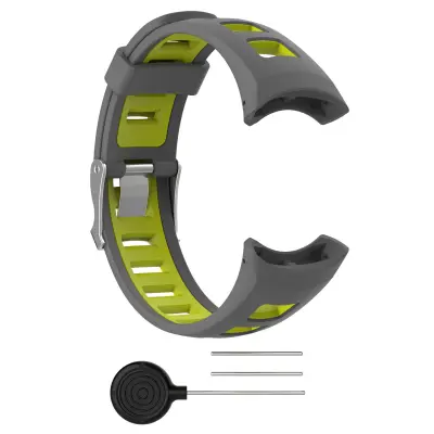 Silikonski pašček za uro Suunto Quest/M1/M2/M4/M5 Grey+Green