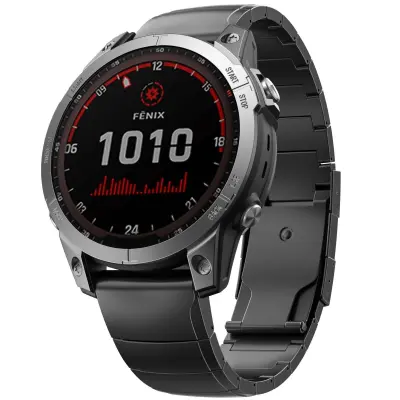 Hitro Sprostitev Titanov Pašček za Uro za Garmin Fenix 7X 6X Pro 5X Plus Black 26 mm