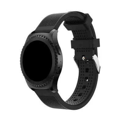 Silikonski pašček za TicWatch E in SE Black