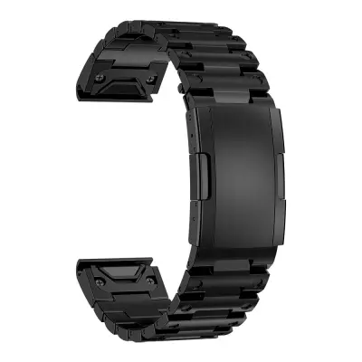 Pašček za uro Garmin iz nerjavečega jekla Black 26 mm